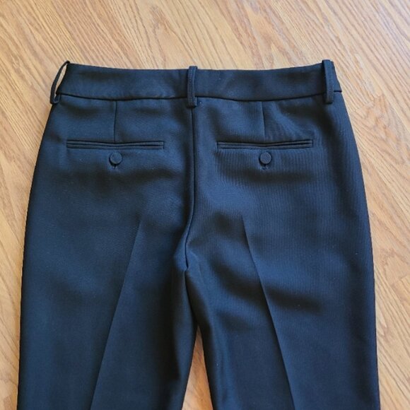 ZADIG & VOLTAIRE 100% WOOL TUXEDO STRIPE PRUNE BANDS TAPERED TROUSER PANT sz 34 - Picture 5 of 8